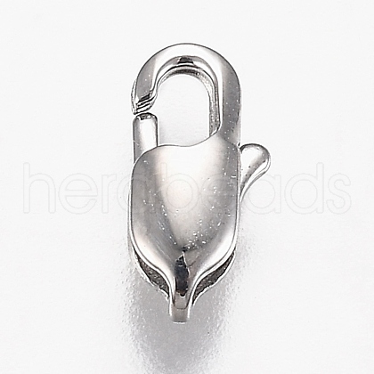 Non-Tarnish 316 Surgical Stainless Steel Lobster Claw Clasps X-STAS-Z013-01C-1