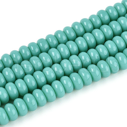 Opaque Spray Painted Glass Beads GLAA-ZX008-4mm-18Q-1