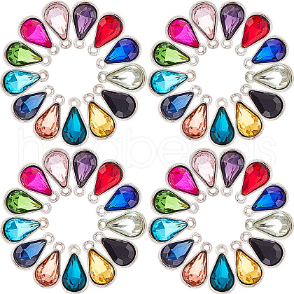 SUNNYCLUE Alloy Glass Pendants PALLOY-SC0002-32-1