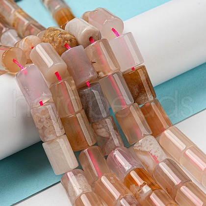 Natural Cherry Blossom Agate Beads Strands G-M420-E09-05-1