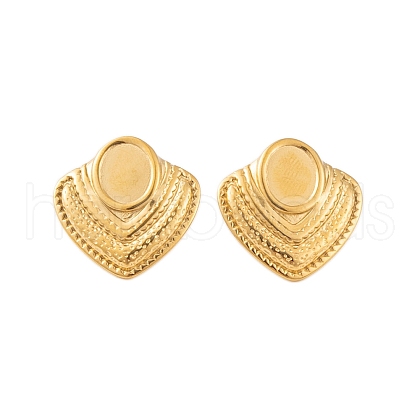 Ion Plating(IP) 304 Stainless Steel Stud Earring Findings EJEW-P279-39G-1
