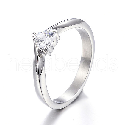 Mother's Day Rings 316 Surgical Stainless Steel Rings RJEW-F054-01P-19mm-1