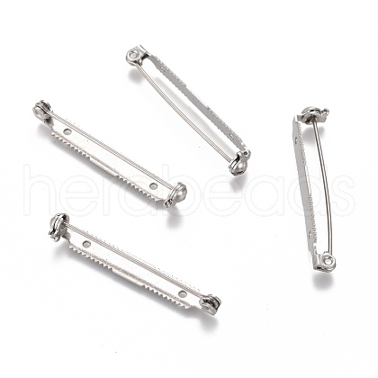 Tarnish Resistant 304 Stainless Steel Brooch Pin Back Bar Findings STAS-P249-24P-1