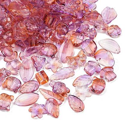 Gradient Color Transparent Glass Beads GLAA-B026-01K-1