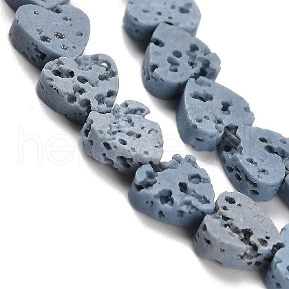 Synthetic Lava Rock Dyed Beads Strands G-R010-01H-1
