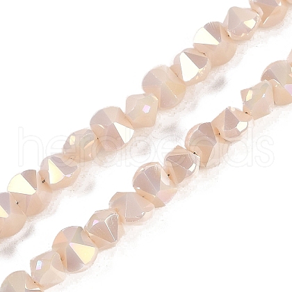 Electroplate Glass Beads Strands EGLA-B009-05A-04-1