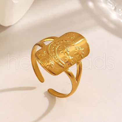 304 Stainless Steel Open Cuff Rings RJEW-M072-04G-1