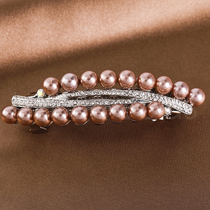 Alloy Rhinestone Hair Barrettes PW-WG73313-01-1