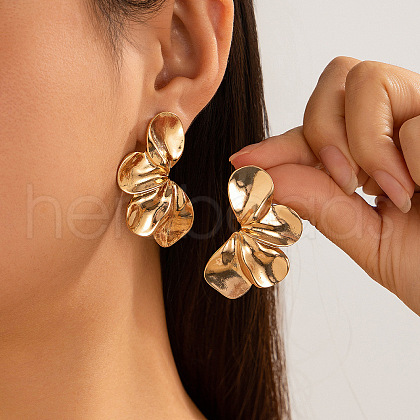 Flower Alloy Stud Earrings FS-WG95854-12-1