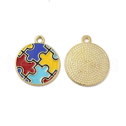Alloy Enamel Pendants ENAM-J650-02G-01-1
