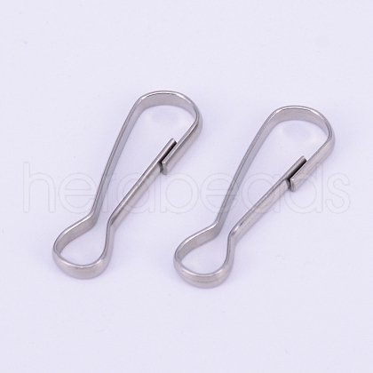 Stainless Steel Keychain Clasp Findings STAS-WH0016-06P-01-1