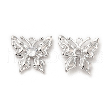 Brass with Glass Charms KK-G468-28P-1