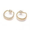Brass Micro Pave Cubic Zirconia Screw Carabiner Lock Charms ZIRC-I031-22G-2