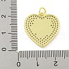 Rack Plating Heart with Flower Brass Micro Pave Clear Cubic Zirconia KK-Z053-23G-02-3