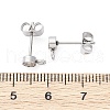 304 Stainless Steel Stud Earring Findings STAS-V003-10P-04-3