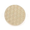Texture Theme Round Brass Stamp Head AJEW-M036-01D-G-2