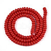 Opaque Spray Painted Glass Beads GLAA-ZX008-4mm-18N-2