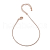 Rack Plating Brass Box Chain Bracelets for Women BJEW-G735-02RG-4