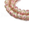 Handmade Foil Lampwork Beads Strands FOIL-S136-001B-3
