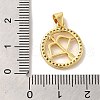 Zodiac Theme Brass Micro Pave Cubic Zirconia Pendants KK-M273-05K-G-3