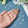 FIBLOOM 12Pcs Natural Quartz Crystal Heart Charms G-FI0001-29-3
