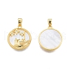 Synthetic White Shell Pendants KK-A165-17G-1