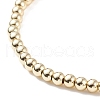 Natural Pearl & Brass Beaded Stretch Bracelet for Women BJEW-JB08164-02-4