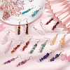 ANATTASOUL 10 Pairs 10 Style Natural & Synthetic Mixed Gemstone Chips Beaded Dangle Earrings for Women EJEW-AN0002-08-7
