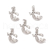 Brass Micro Pave Cubic Zirconia Pendants KK-E068-VB299-4