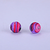 Printed Round Silicone Focal Beads SI-JX0056A-55-1
