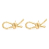 Knot Brass Stud Earrings for Women EJEW-S216-04B-G-1