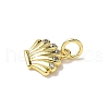 Brass Micro Pave Cubic Zirconia Charms KK-I276-54G-2
