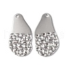 304 Stainless Steel Pendants STAS-C066-21P-1