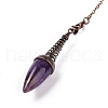 Natural Amethyst Dowsing Pendulums G-L524-06R-02-3