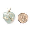 Natural & Synthetic Mixed Gemstone Pendants PALLOY-JF01490-5