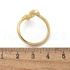 Brass Shell Cuff Rings for Women RJEW-C126-10G-5