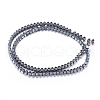 Non-magnetic Synthetic Hematite Beads Strands G-P338-14A-3x3mm-2