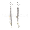 304 Stainless Steel Chains Tassel Earrings EJEW-JE05411-1