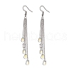 304 Stainless Steel Chains Tassel Earrings EJEW-JE05411-1