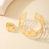 Musical Note Alloy Hollow Cuff Bangles & Rings Sets FS-WG9B413-01-3