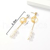 Golden 304 Stainless Steel Dangle Stud Earrings CL0746-3-4