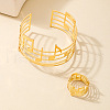 Musical Note Alloy Hollow Cuff Bangles & Rings Sets FS-WG9B413-01-5