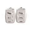 Rectangle 304 Stainless Steel Stud Earrings for Women EJEW-L272-020P-1