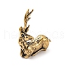 Brass Christmas Elk Display Decoration KK-D370-06AG-2