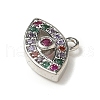 Brass Micro Pave Cubic Zirconia Charms KK-I276-40P-2