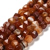 Dyed Natural Banded Agate Beads Strands G-G203-08C-2