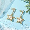 Glass Star Stud Earrings EJEW-MZ00256-04-2
