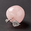 Natural Rose Quartz  Home Display Decorations DJEW-F016-01B-4