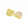 Electroplate Transparent Handmade Lampwork Beads LAMP-Q032-04D-3