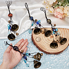 4Pcs 4 Styles Iron Bell Pendant Decoraions HJEW-OC00005-3